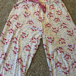 HUE Pink Flamingo Print Pajama Pants